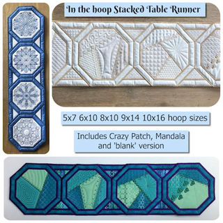 In the hoop Stacked Table Runner