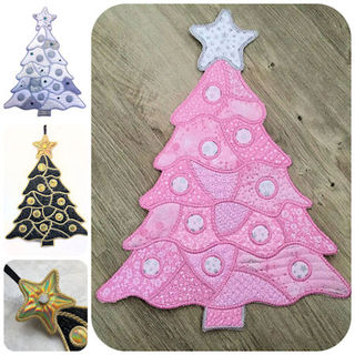In the hoop Crazy Patch Christmas Tree