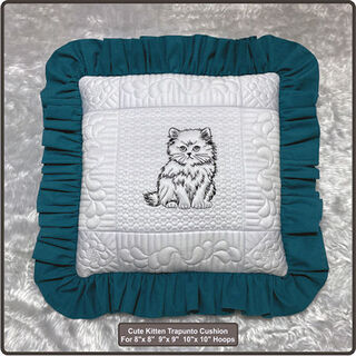 How to make Cute Kitten Trapunto Cushion Cover