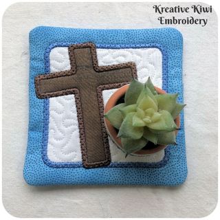 Free Easter Cross Coaster