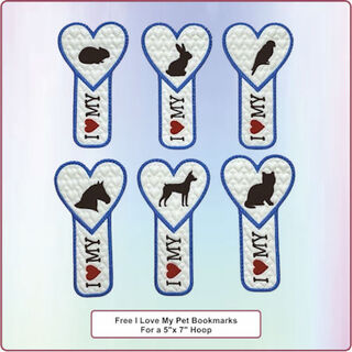 Free I love my Pets Bookmark