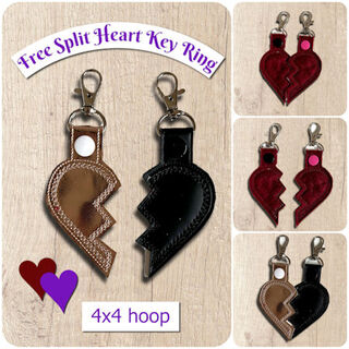 Free Split Heart Keyring