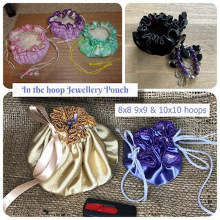 In the hoop Jewellery Pouch