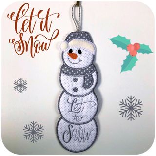 In the hoop Stacked Snowman