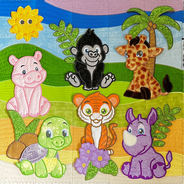 Landscape Quilt Jungle Animal Collection 2 - 600