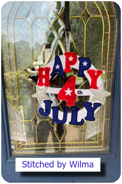Large 04 July Wreath by Wilma