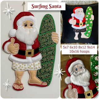 Surfing Santa