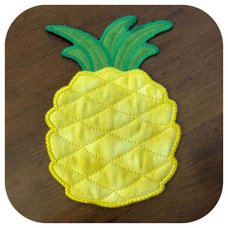 Free In the hoop Pineapple Coaster